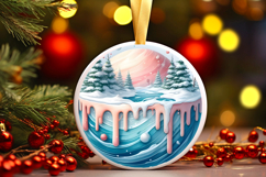 Round Christmass Ornament PNG Product Image 1