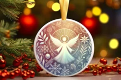 Round Christmas Ornament Sublimation|Clipart Product Image 2