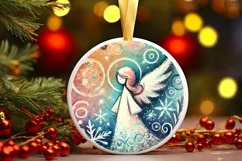Round Christmas Ornament Sublimation|Clipart Product Image 2