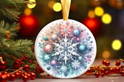 Round Christmas Ornament Sublimation|Clipart Product Image 1