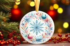 Round Christmass Ornament PNG Product Image 1