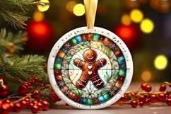 Round Christmas Ornament Sublimation|Clipart Product Image 2