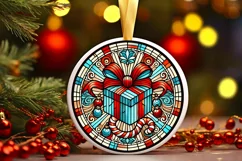 Round Christmas Ornament Sublimation|Clipart Product Image 2