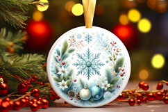 Round Christmass Ornament PNG Product Image 1
