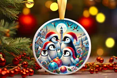 Round Christmass Ornament PNG Product Image 1