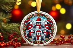 Round Christmas Ornament Sublimation|Clipart Product Image 1
