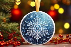Round Christmas Ornament Sublimation|Clipart Product Image 1