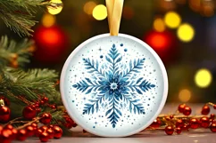 Round Christmas Ornament Sublimation|Clipart Product Image 1