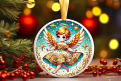 Round Christmass Ornament PNG Product Image 1