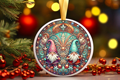 Round Christmass Ornament PNG Product Image 1