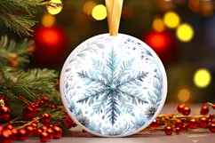 Round Christmass Ornament PNG Product Image 1
