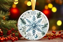 Round Christmas Ornament Sublimation|Clipart Product Image 1