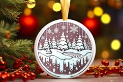 Round Christmas Ornament Sublimation|Clipart Product Image 1