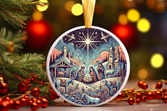 Round Christmass Ornament PNG Product Image 1