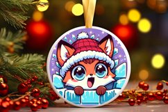 Round Christmas Ornament Sublimation|Clipart Product Image 1