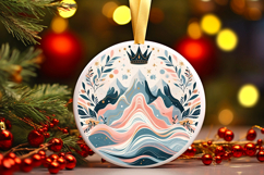 Round Christmass Ornament PNG Product Image 1