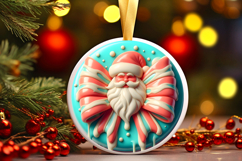 Round Christmass Ornament PNG Product Image 1