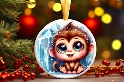 Round Christmas Ornament Sublimation|Clipart Product Image 1