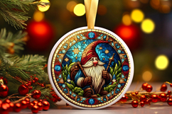 Round Christmass Ornament PNG Product Image 1