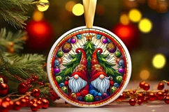 Round Christmas Ornament Sublimation|Clipart Product Image 1