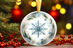 Round Christmass Ornament PNG Product Image 1