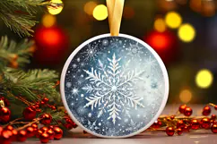 Round Christmass Ornament PNG Product Image 1