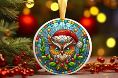 Round Christmas Ornament Sublimation|Clipart Product Image 1