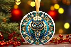 Round Christmas Ornament Sublimation|Clipart Product Image 1
