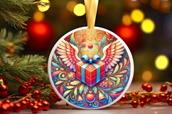 Round Christmass Ornament PNG Product Image 1