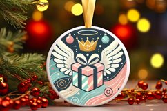 Round Christmas Ornament Sublimation|Clipart Product Image 1
