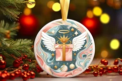 Round Christmas Ornament Sublimation|Clipart Product Image 1