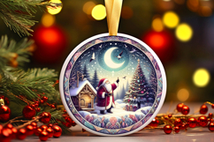 Round Christmass Ornament PNG Product Image 1