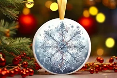 Round Christmas Ornament Sublimation|Clipart Product Image 1