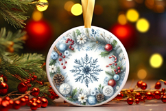 Round Christmass Ornament PNG Product Image 1