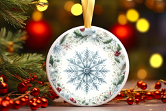 Round Christmass Ornament PNG Product Image 1