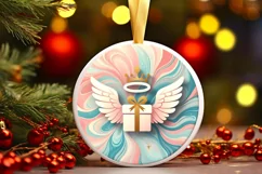 Round Christmas Ornament Sublimation|Clipart Product Image 1