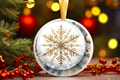 Round Christmass Ornament PNG Product Image 1