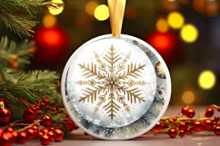 Round Christmass Ornament PNG Product Image 1