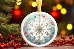 Round Christmas Ornament Sublimation|Clipart Product Image 1