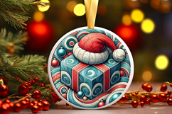 Round Christmass Ornament PNG Product Image 1