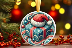 Round Christmass Ornament PNG Product Image 1