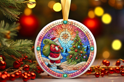 Round Christmass Ornament PNG Product Image 1