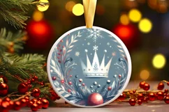 Round Christmas Ornament Sublimation|Clipart Product Image 2