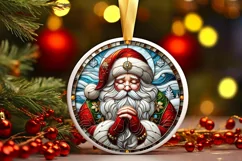 Round Christmas Ornament Sublimation|Clipart Product Image 1