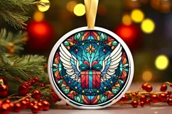 Round Christmas Ornament Sublimation|Clipart Product Image 1