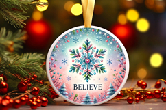 Round Christmass Ornament PNG Product Image 1