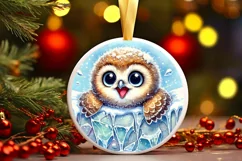 Round Christmas Ornament Sublimation|Clipart Product Image 2
