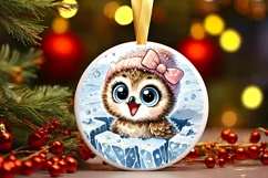 Round Christmas Ornament Sublimation|Clipart Product Image 2