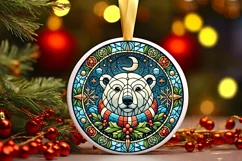 Round Christmas Ornament Sublimation|Clipart Product Image 2
