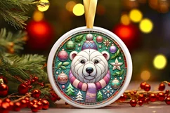 Round Christmas Ornament Sublimation|Clipart Product Image 2
